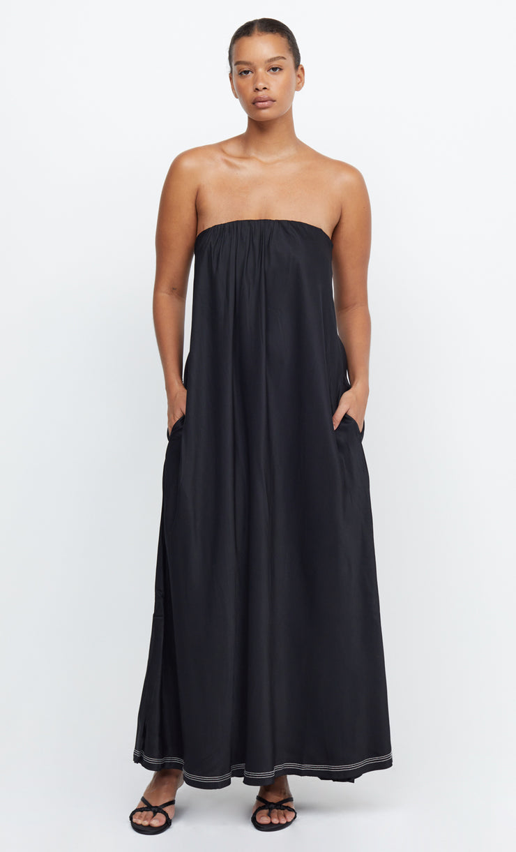 TILLIE STRAPLESS MAXI DRESS - BLACK