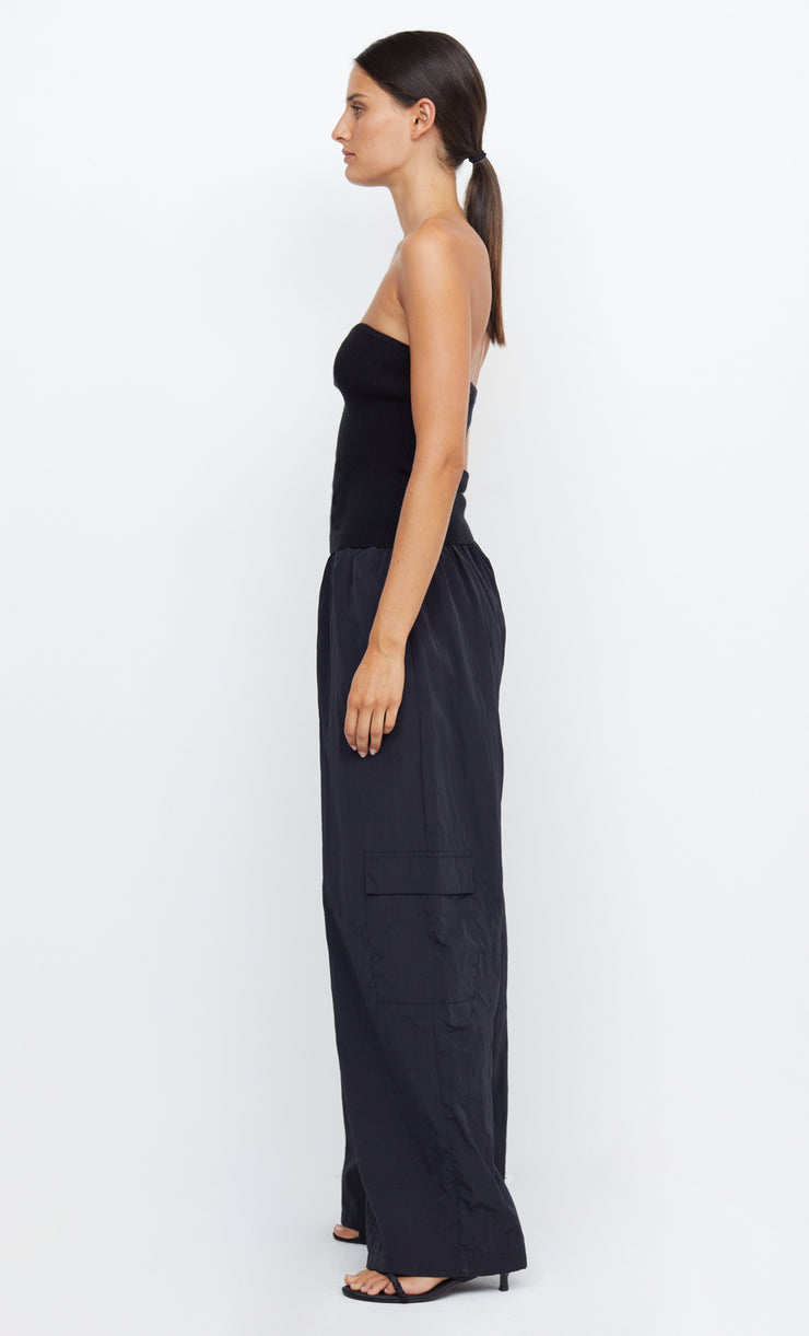 VESNA STRAPLESS KNIT TOP - BLACK