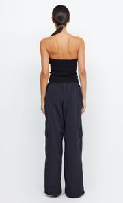 VESNA STRAPLESS KNIT TOP - BLACK