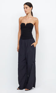 VESNA STRAPLESS KNIT TOP - BLACK